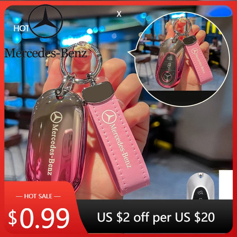 

Car Sticker New TPU Car Key Case Cover Protector Holder Shell for Mercedes Benz 2022 C S Class W206 W223 S350 C260 C300 S400 S45
