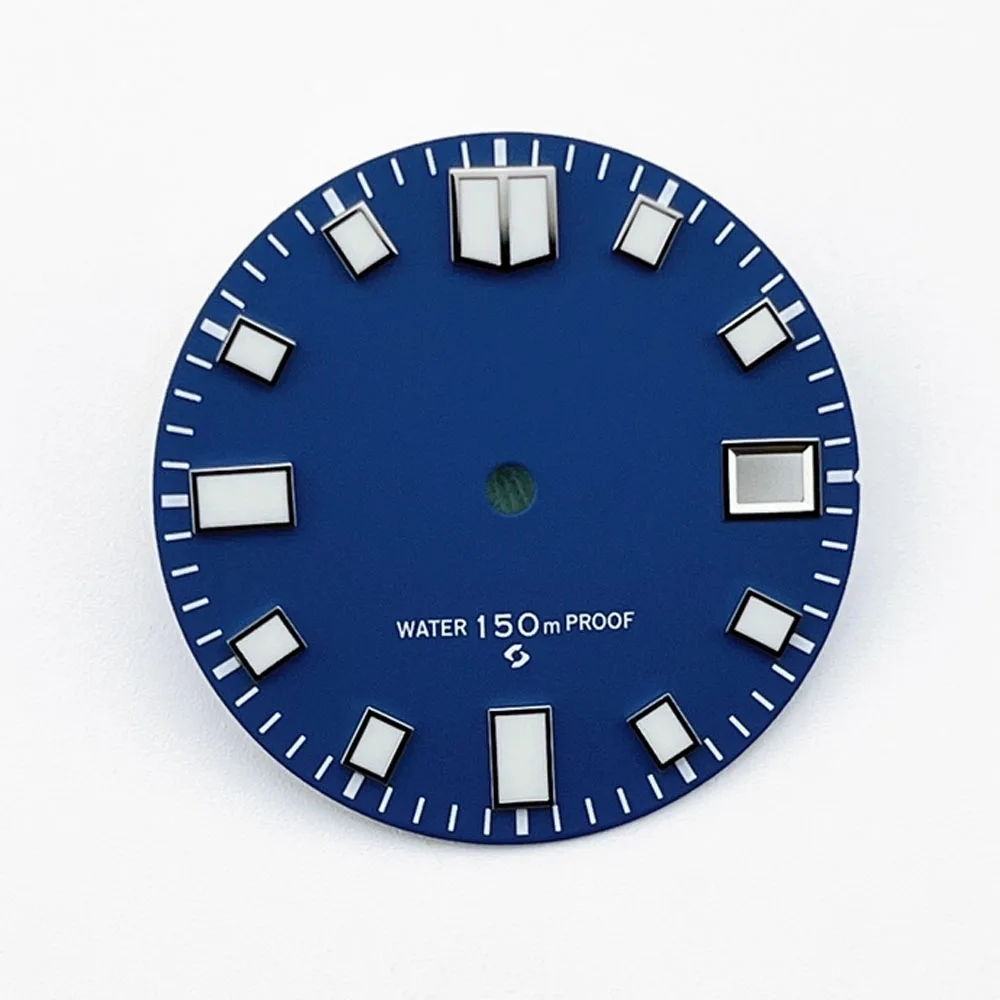 

New Watch Dial 28.5mm, Green Luminous Watch Faces, for NH35A/4R35 Movement Mechanical NH35 Dial Single Calendar Modified Parts