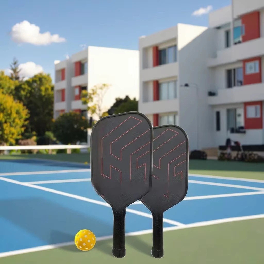 

Lightweight Carbon Fiber Tennis Racket Competitive Portable Pickleball Equipment Hot-Pressed Cloth Pattern for Peak