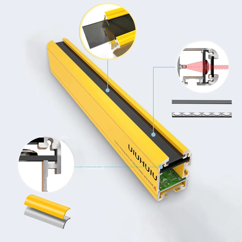 500mm Photoelectric Safety Infared Light Curtain Sensors 26 Optical Axis 20mm Pitchindustrial Laser Beam Light Barrier Sensor