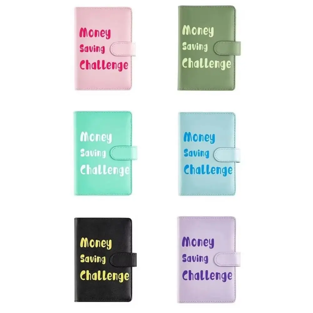 PU lederen envelop Challenge Binder Hervulbare losbladige geldbesparende binder Besparingen Handboek Uitdagend