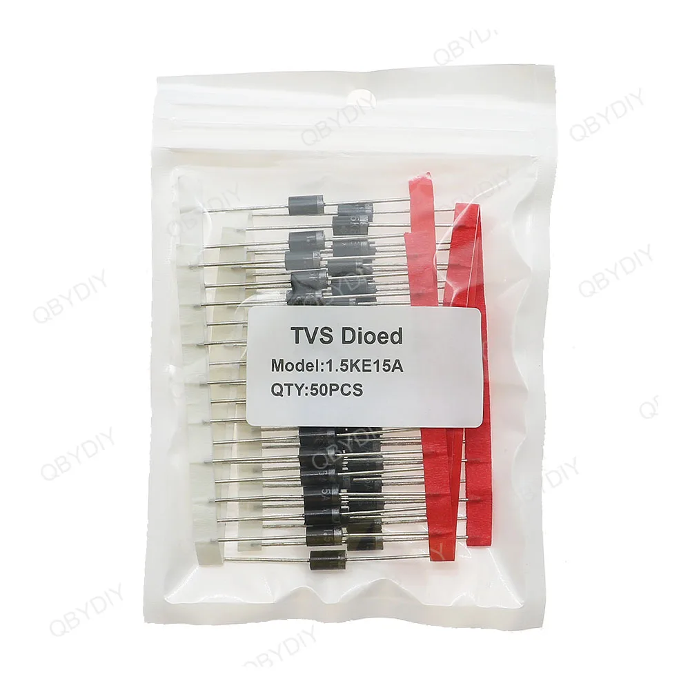 50pcs/lot One Way TVS Diode DO-201AD 1.5KE6.8A -1.5KE440A