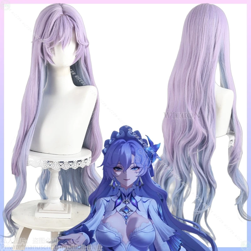 

Anime Game Wuthering Waves Cosplay Cantarella Costume Light Purple Light Blue Gradient Long Wigs Halloween Christmas Party Cos