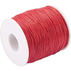 100 Yards Round Waxed Cotton Cord 1mm Macrame Craft DIY Thread Rattail Beading String for Jewelry Making Chinese Knotting