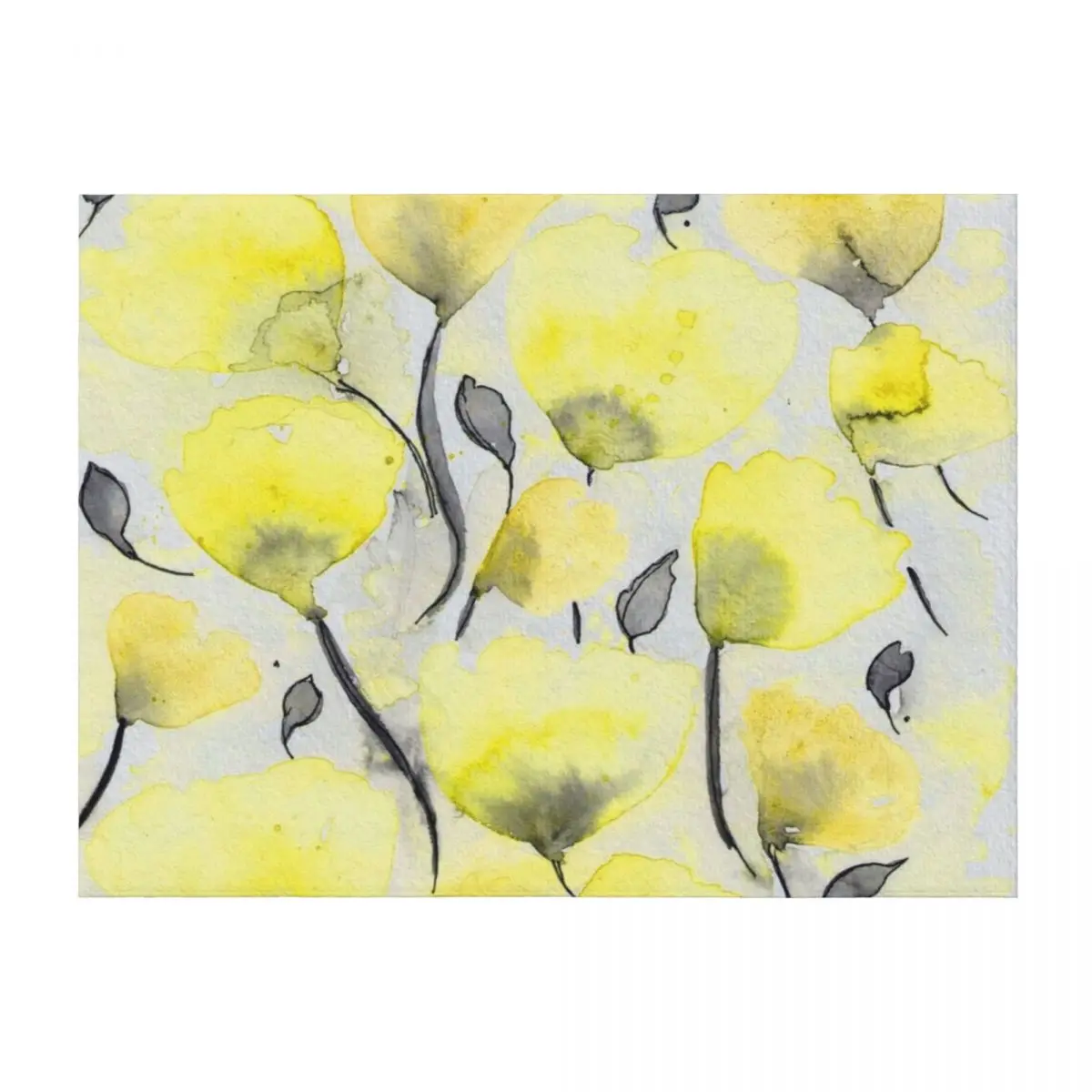 

Abstract Yellow Poppies Throw Blanket Sleeping Bag Bed covers Decorative Beds Blankets