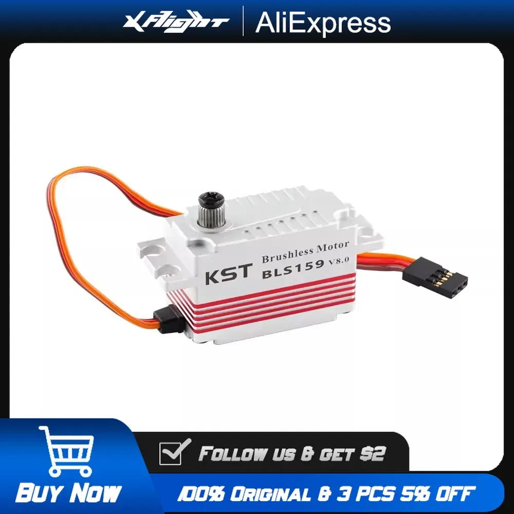 

KST BLS159MG Digital Servo 13kg 0.08s CNC Metal Gear (7.4V) Waterproof Short Shaft for RC Drifting Competition