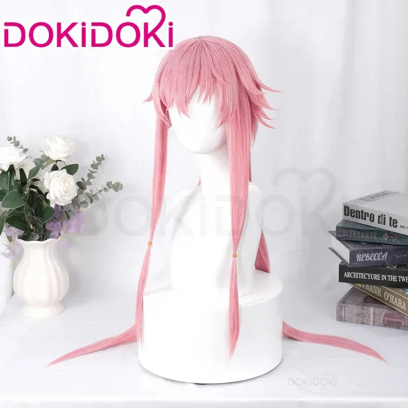 متوفر في المخزون شعر مستعار غاساي يونو أنيمي المستقبل مذكرات شعر مستعار تأثيري DokiDoki غاساي يونو تأثيري المرأة لطيف 80 سنتيمتر الشعر الوردي الطويل ZAHKL5685 #3