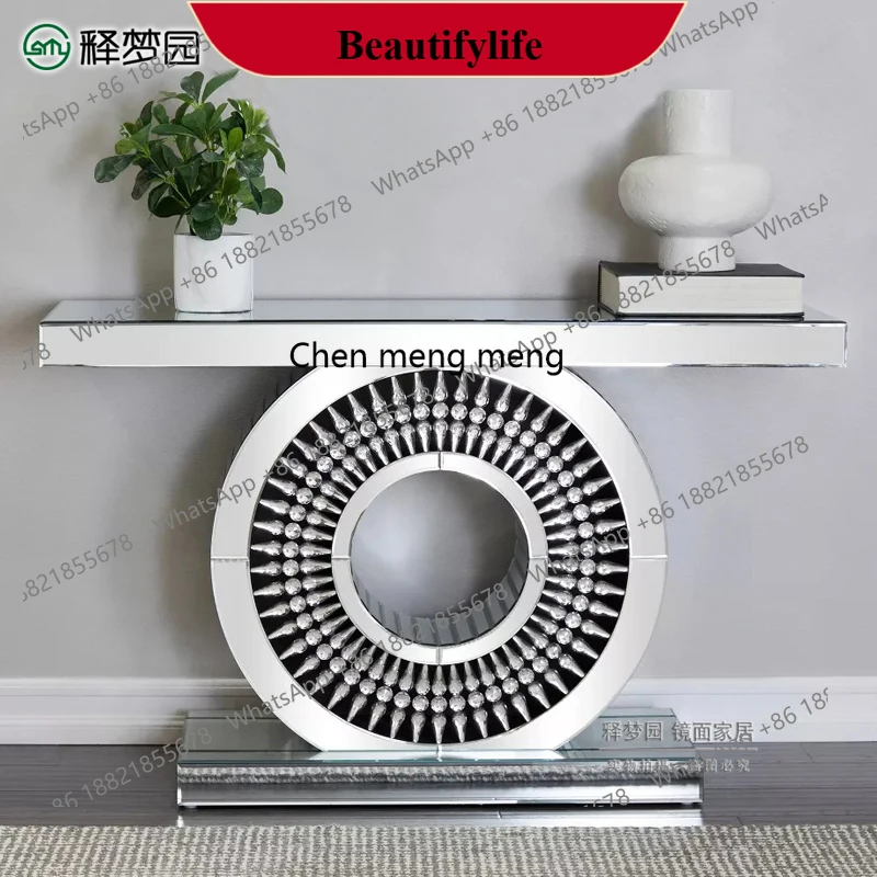E153 European light luxury entrance table decoration creative entrance cabinet against the wall to enter the house
