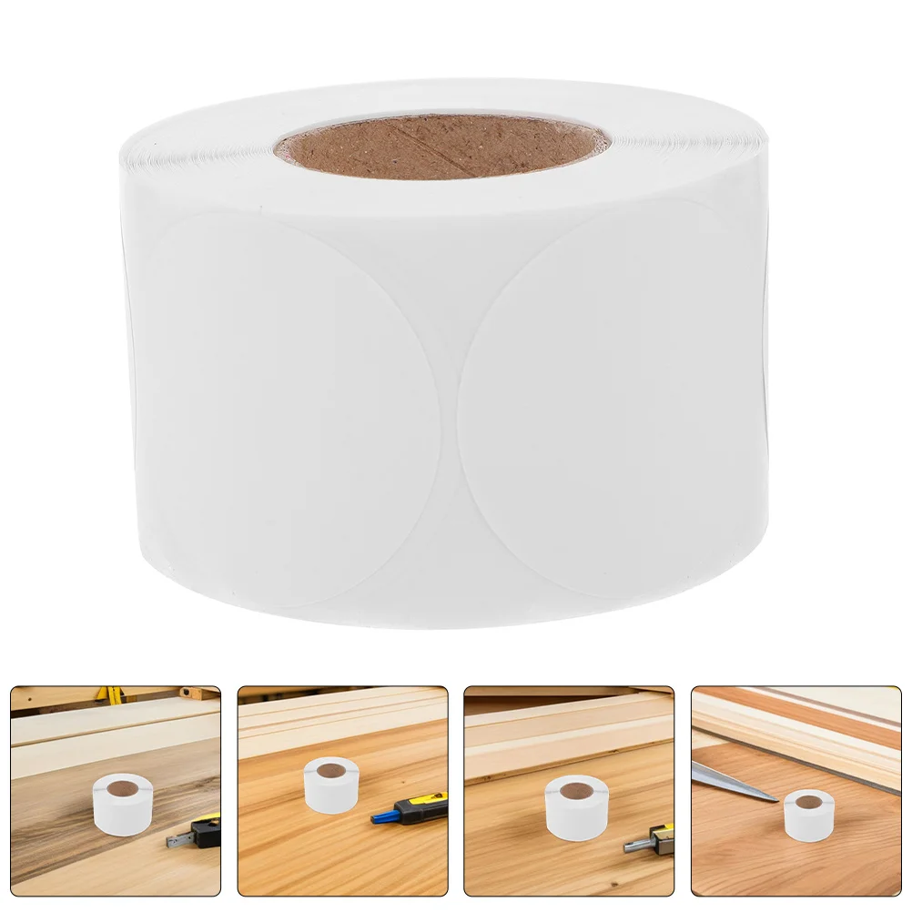 

500Pcs Adhesive Label Stickers Round Blank Labels for Direct Thermal Printer Jar Bottle Shipping Inventory Management