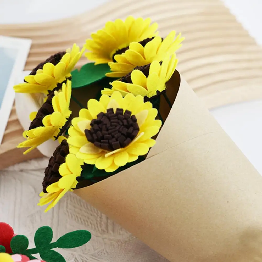 Children Crafting Set Eco-friendly Diy Flower Bouquet Kit for Kids Vibrant Colors Unique Texture Parent-child Toy Diy Bouquet