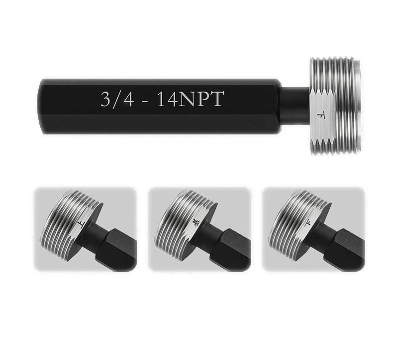 NPT 1/8 1/4 3/4 1 pipe thread Thread gauge Thread plug gauge ring gauge Precision External Screw Gage Fine,Pitch Test Tool 1pcs