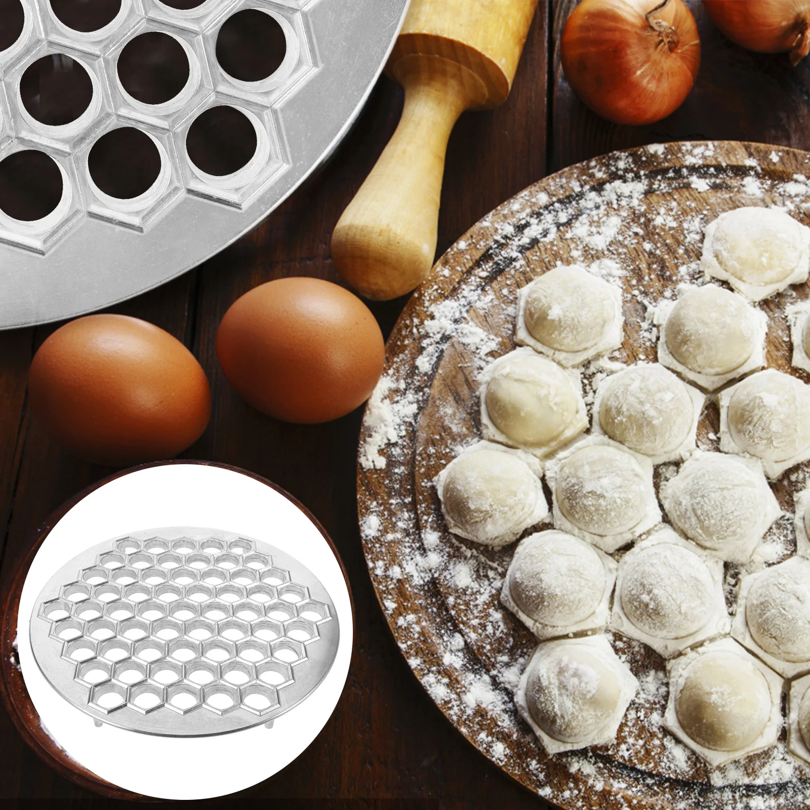 

Dumpling Mold Making Tool Maker Mould Press Kitchen Food Moulds for Household Aluminum Alloy Molds