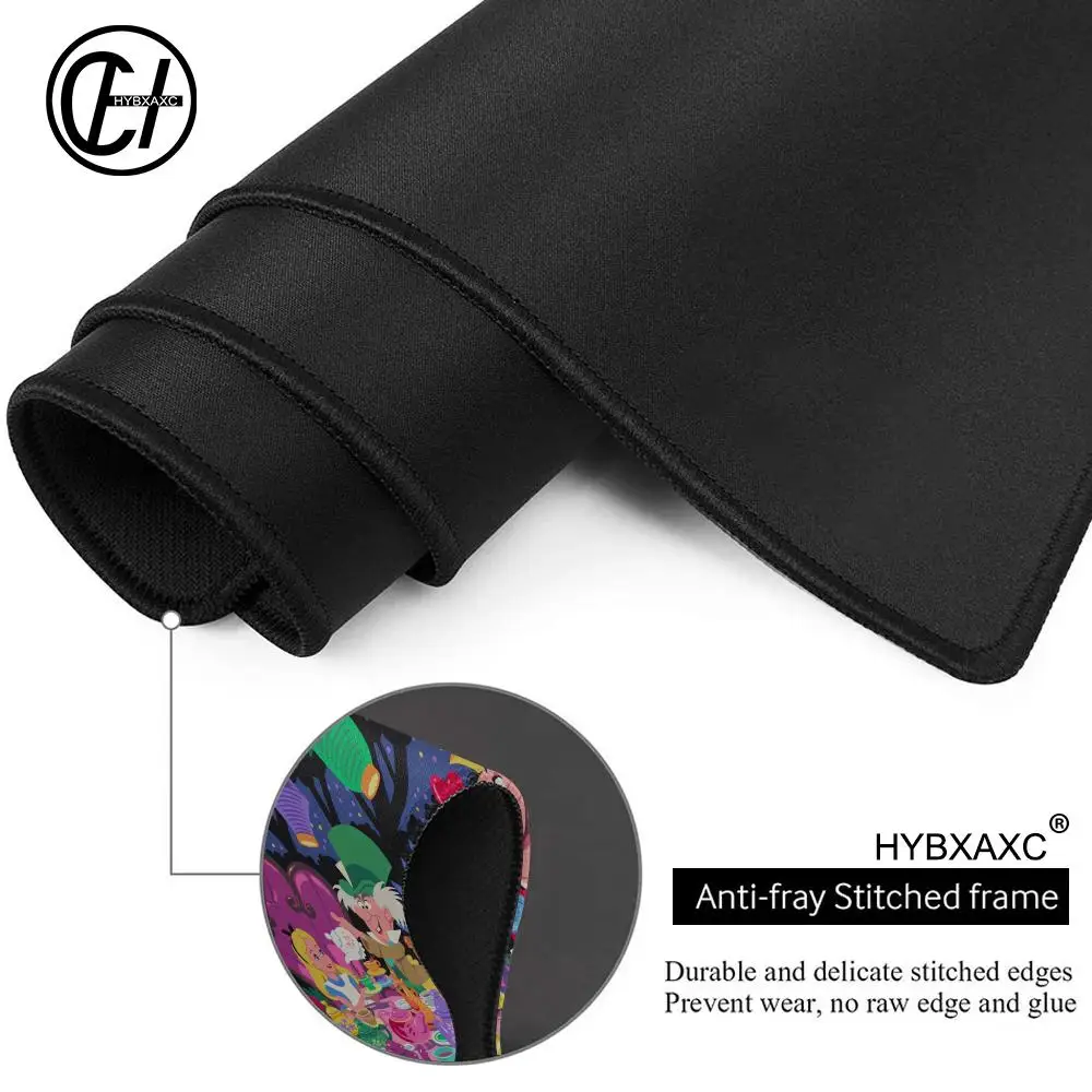 الكرتون أليس في بلاد العجائب ماوس HD الطباعة ألعاب الكمبيوتر قفل حافة عدم الانزلاق ماوس الوسادة XXL90x40 سنتيمتر لوحة المفاتيح الكمبيوتر وسادة مكتب