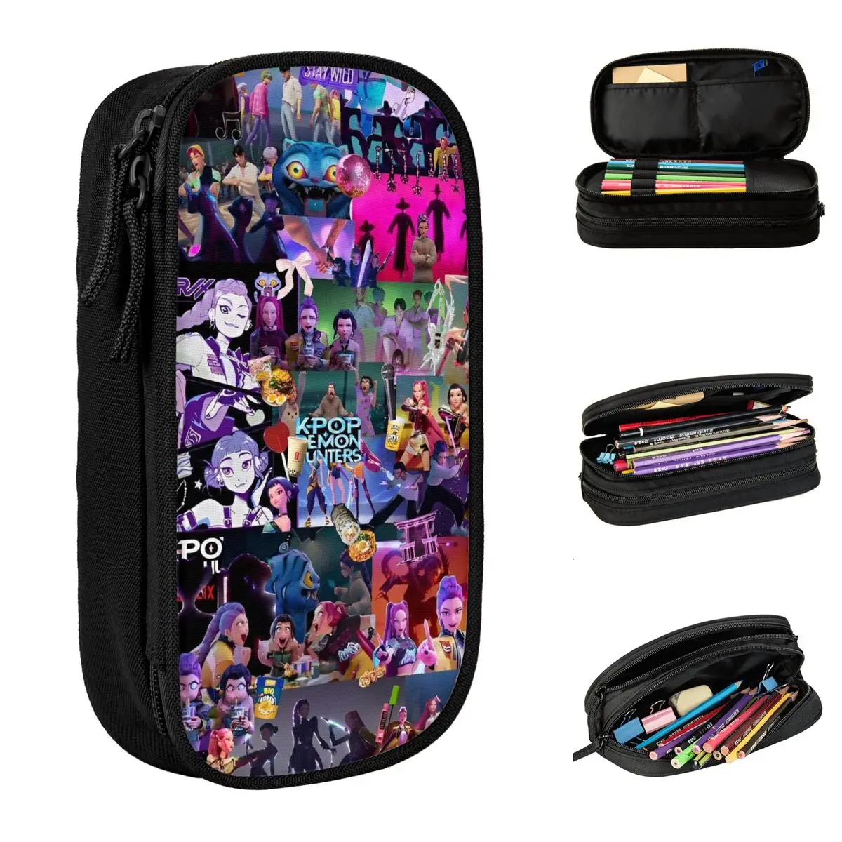 Huntrix Zoey Rumi Mira пеналы модные KPop охотники на демонов сумки-держатели для ручек студенты школьный подарок пеналы