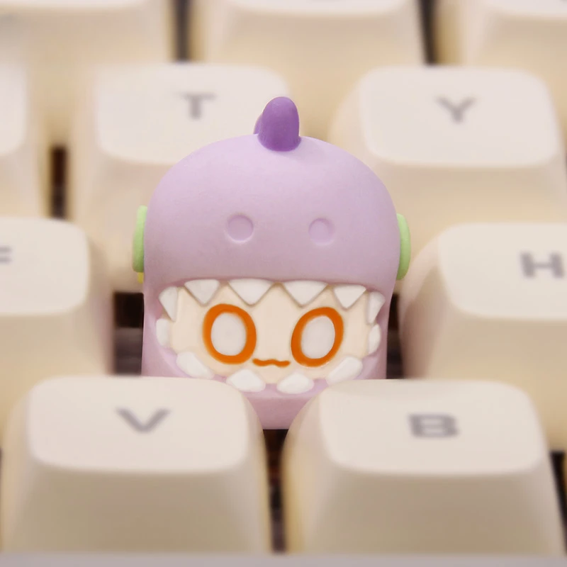 MiFuny Cute Puppet Dragon Keycaps Handmade 3D Resin Keyboard Cap Cartoon Anime Key Caps for Mechanical Keyboard Accessories Gift