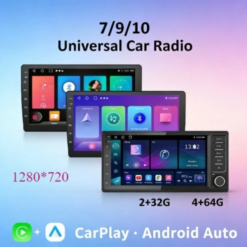 7 Inch 9 Inch 10 Inch Car Radio Multimedia Player, Android Auto Carplay WIFI GPS, Universal Car Intelligent System