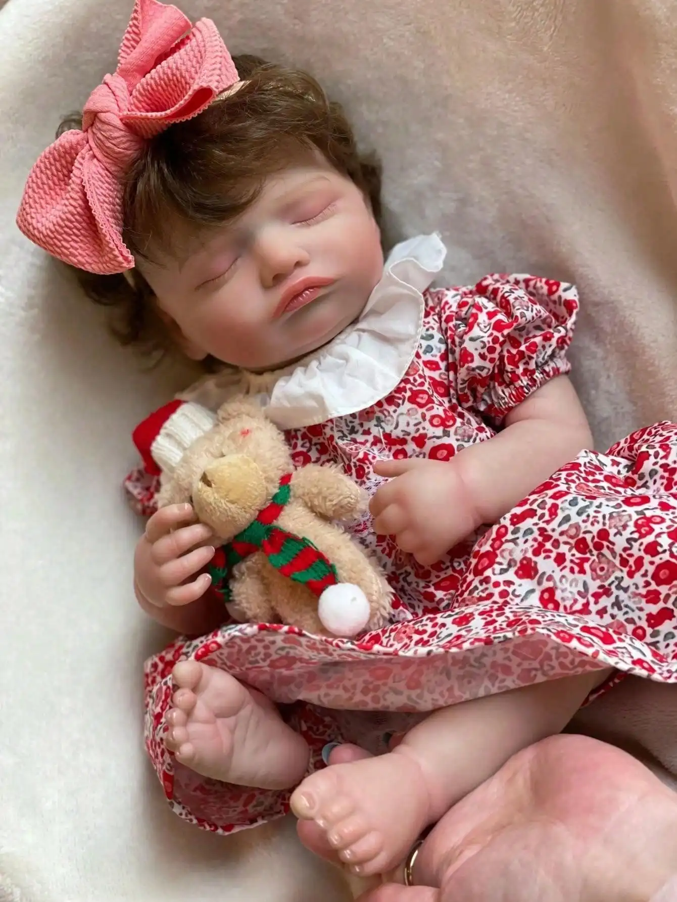 Saskia 18 pouces réaliste Rosalie 45 cm corps complet Silicone vinyle Reborn poupée peint fille avec des cheveux enracinés imperméable nouveau-né jouet