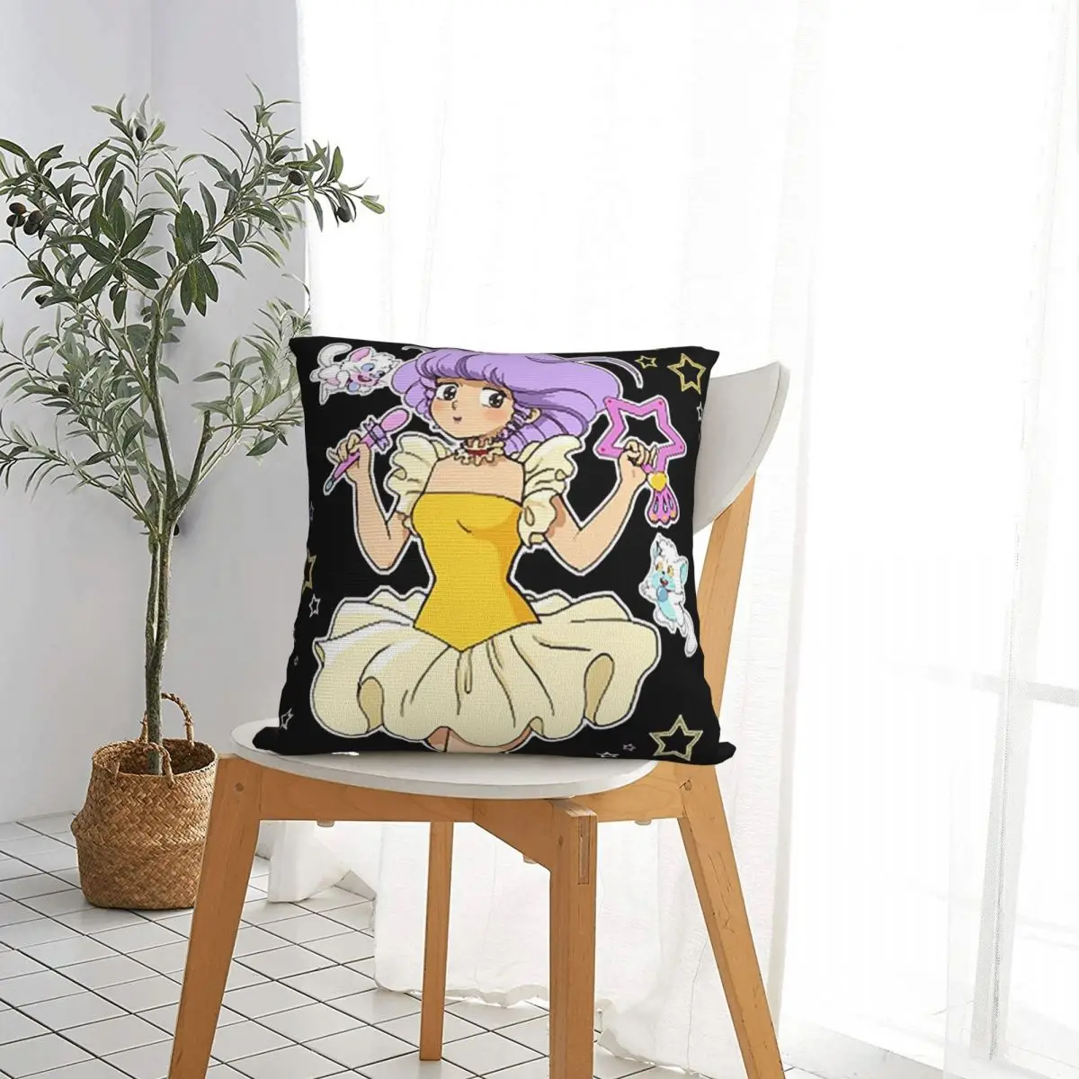 Creamy Mami Square Pillowcase Pillow Cover Polyester Cushion Decor Comfort Throw Pillow for Home Car