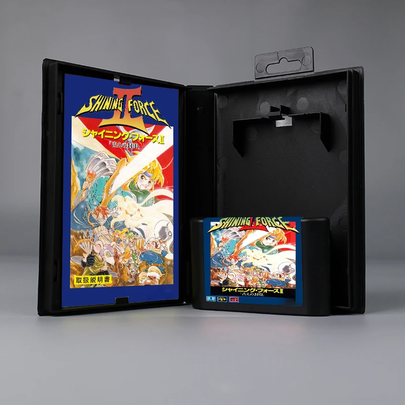 

Shining Force 2 JAP cover 16bit MD game card with box with manual for Sega Genesis Megadrive console