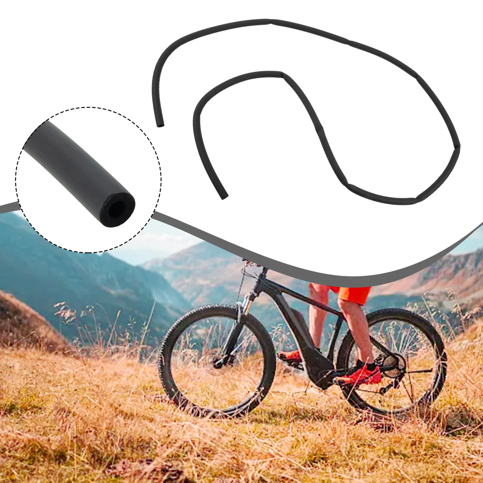 1.6M Bike Internal Cable Housing Damper Bicycle Practical Inner Cable Sound-Absorbing Tube Cotton For Bike Inside Wiring