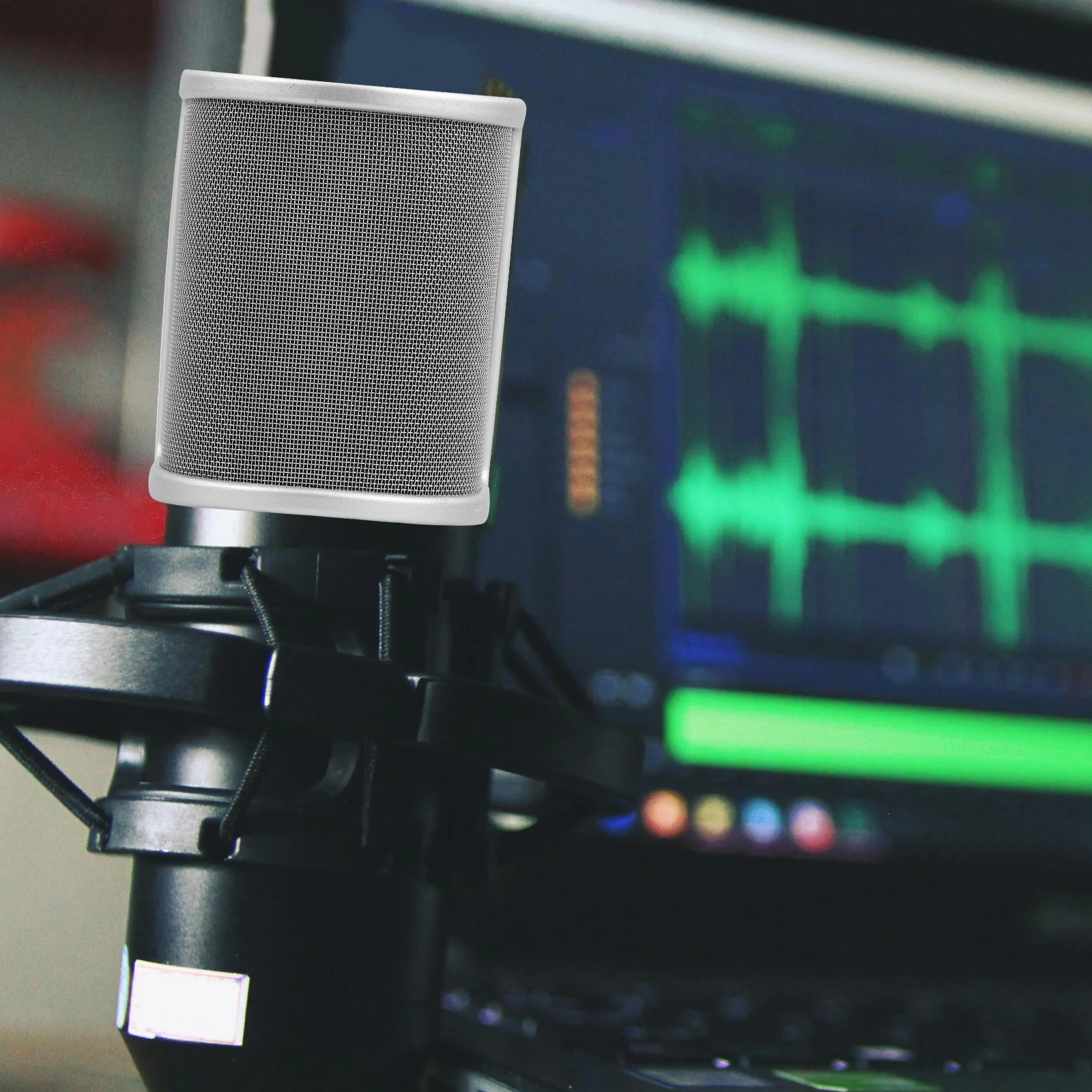 

U Shaped Microphone Windscreen Cover Multi Functional Useful Scenes Clear Stable Sound Effects Microphone Reflection Filter