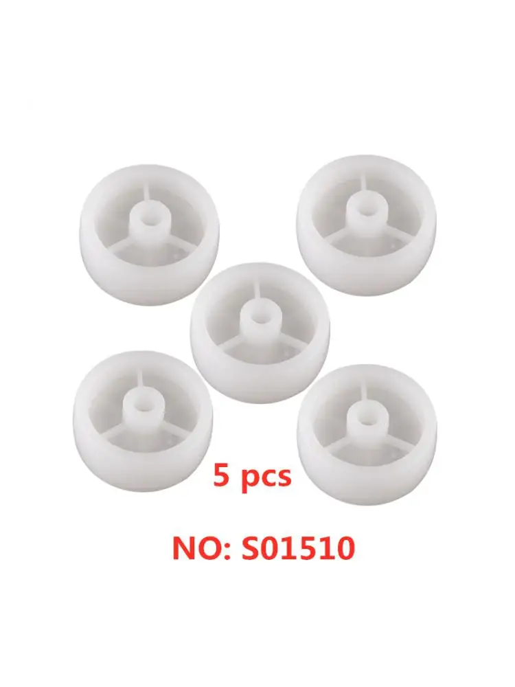 

5 Pcs/Lot 1.5 Inch White Pp Single Wheel Diameter 40 Plastic Wear Resistant Nylon Caster Furniture