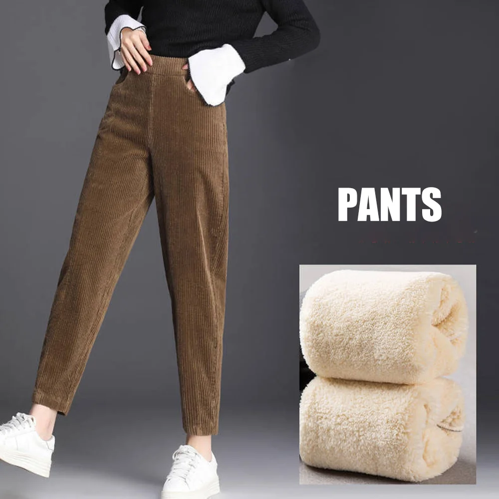 Pantaloni eleganti da donna pantaloni di velluto a coste da donna pantaloni di velluto a coste marrone da donna