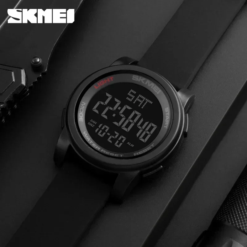 Skmei 1257 Reloj Hombre Sporthorloge Mannen Wekker 5bar Waterdichte Horloges Multifunctioneel Digitaal Horloge