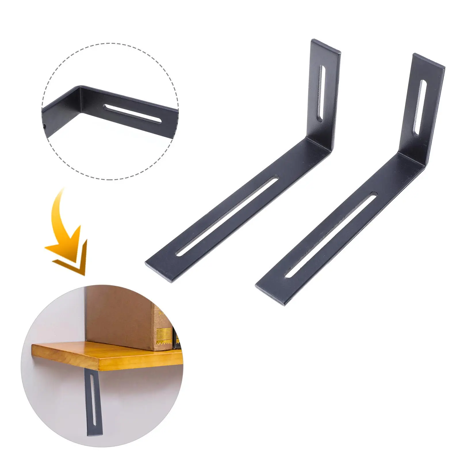 

2Pcs Strong Stable One Piece Molding L Corner Brace Right Angle Shelf Corner Bracket for DIY Furniture Assembly Home Improvement
