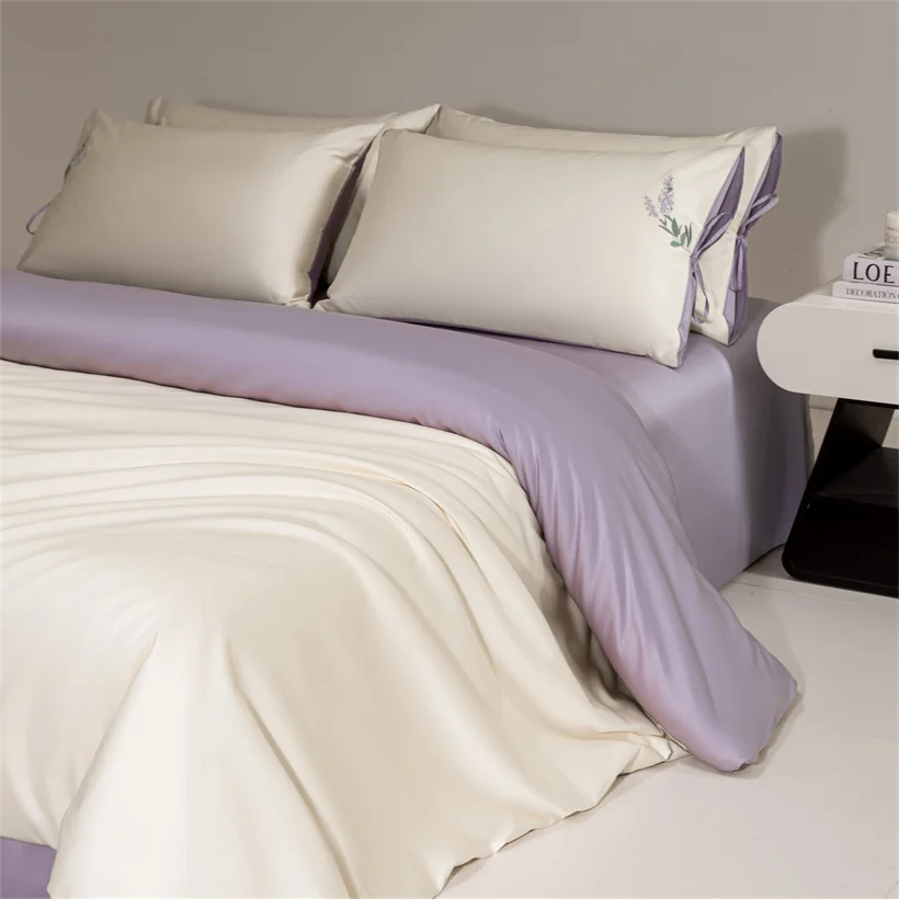 

Embroidered Egyptian Cotton Bedding Set Queen King Ru Eu Double Size Bedlinens Bed Sheet Soft Comfort Duvet Cover Set Pillowcase