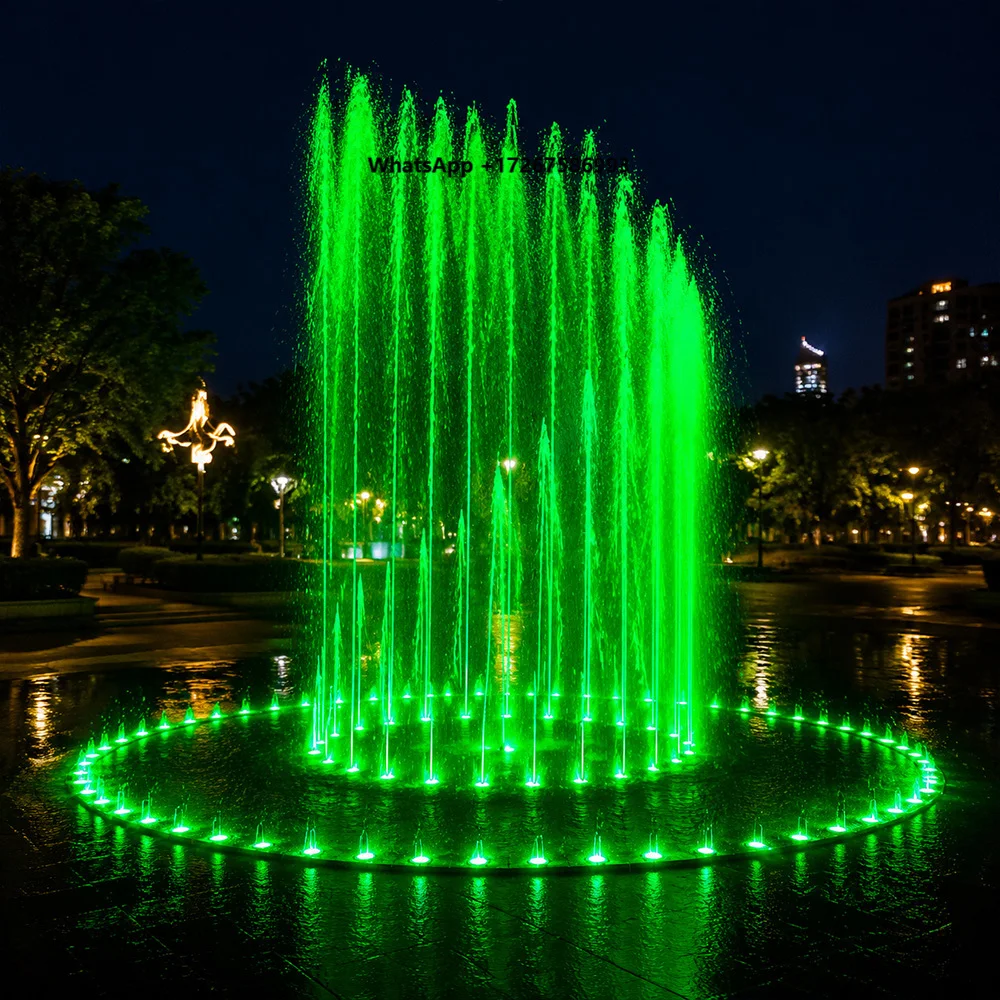 Musical Dancing RGB LED Light Stainless Steel Floating Outdoor Pond Lake Commercial Big Project Show Performance Fountain