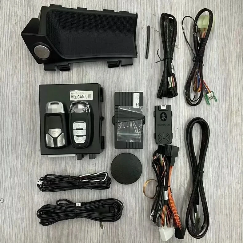 

For Audi Q3 2012-2017 Car PKE Keyless Start System And Remote Key Start Stop Control System Keyless Access with Panel Frame