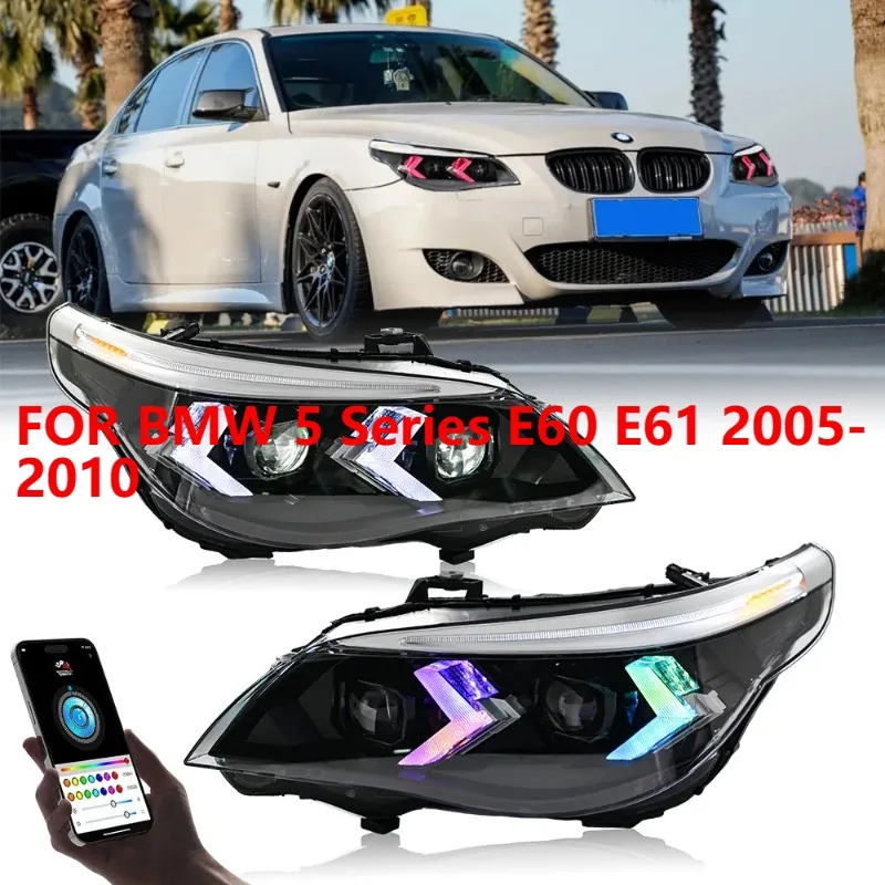 

Для BMW 5 серии E60 E61 2005-2010, 1 комплект RGB светодиодных фар DRL в сборе