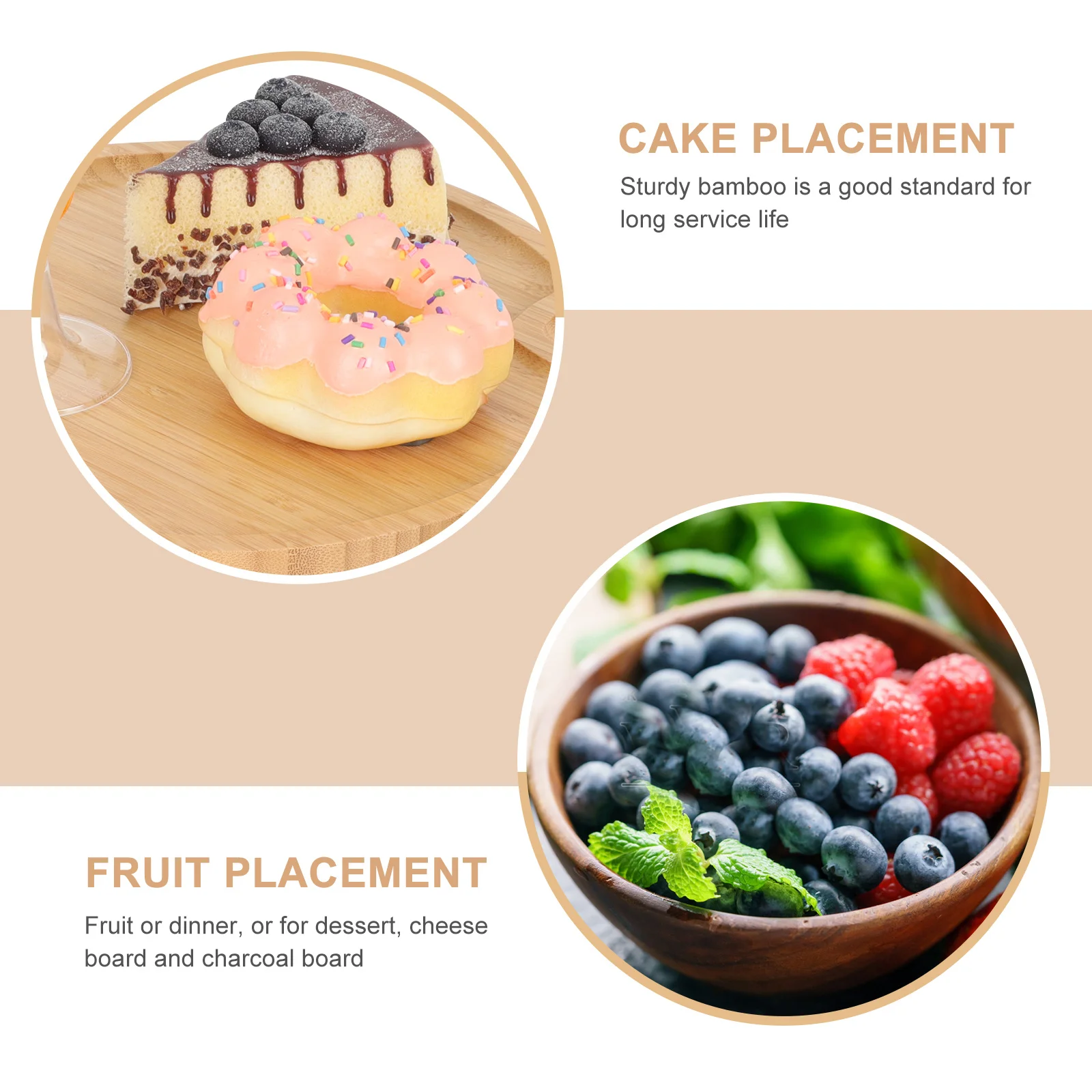 

Bamboo Tray Simple Shape For Fruit Snacks Cakes Coffee Cups Keys Organizer Home Kitchen Decor Accessory