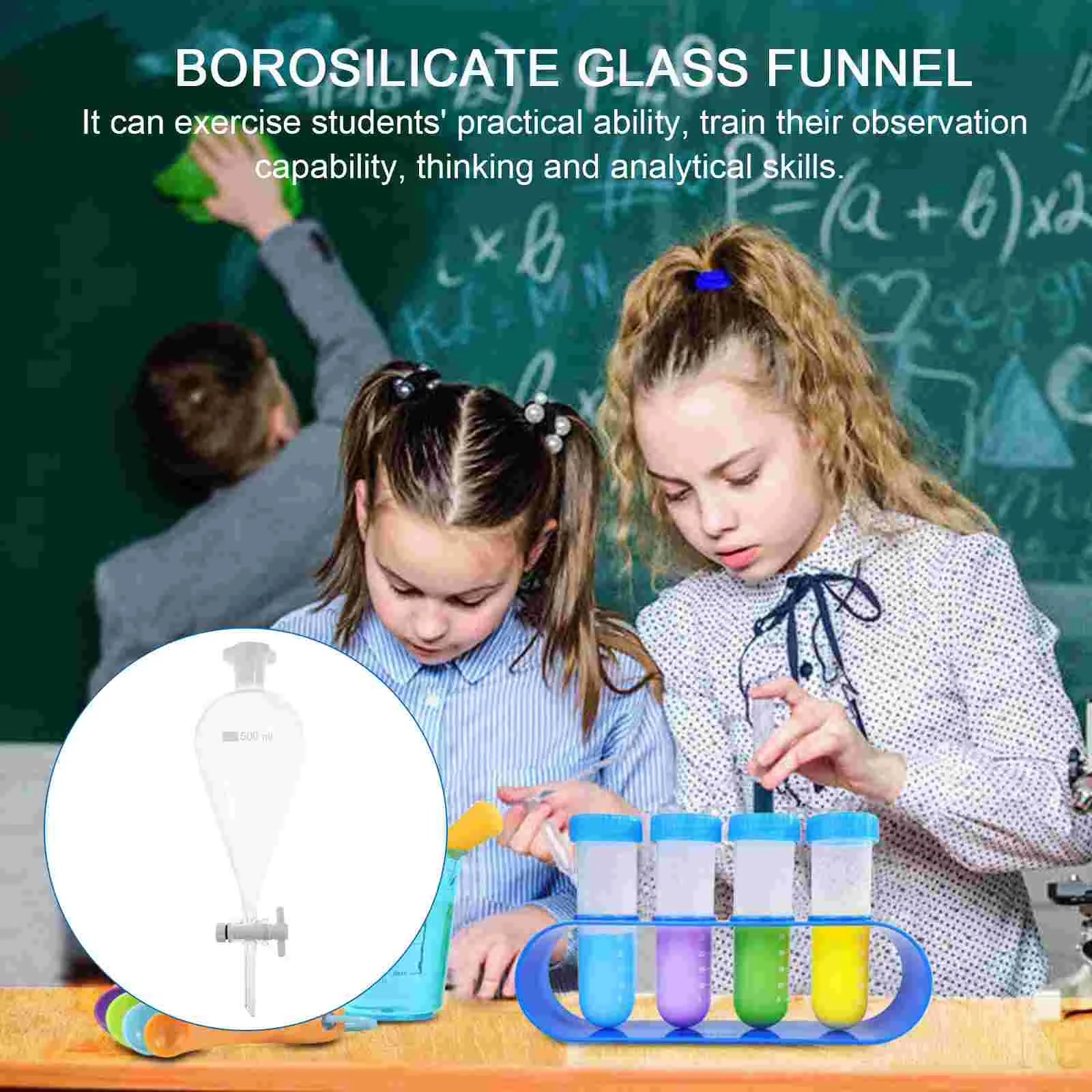 Pear Shaped Separatory Funnel Separating Labs Laboratory Essential Oil Distiller Leakproof