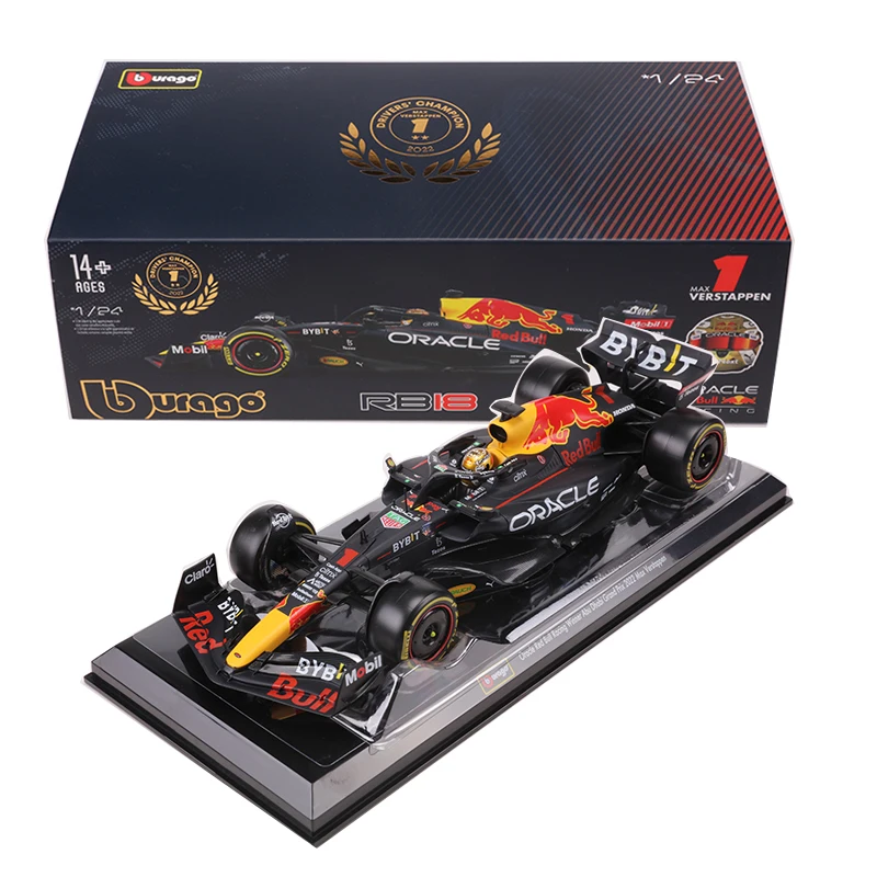 Bburago 1:24 Red Bull Racing RB18 2022 NO.1 &11 Alloy Luxury Vehicle Diecast Cars Model Toy Collection Gift