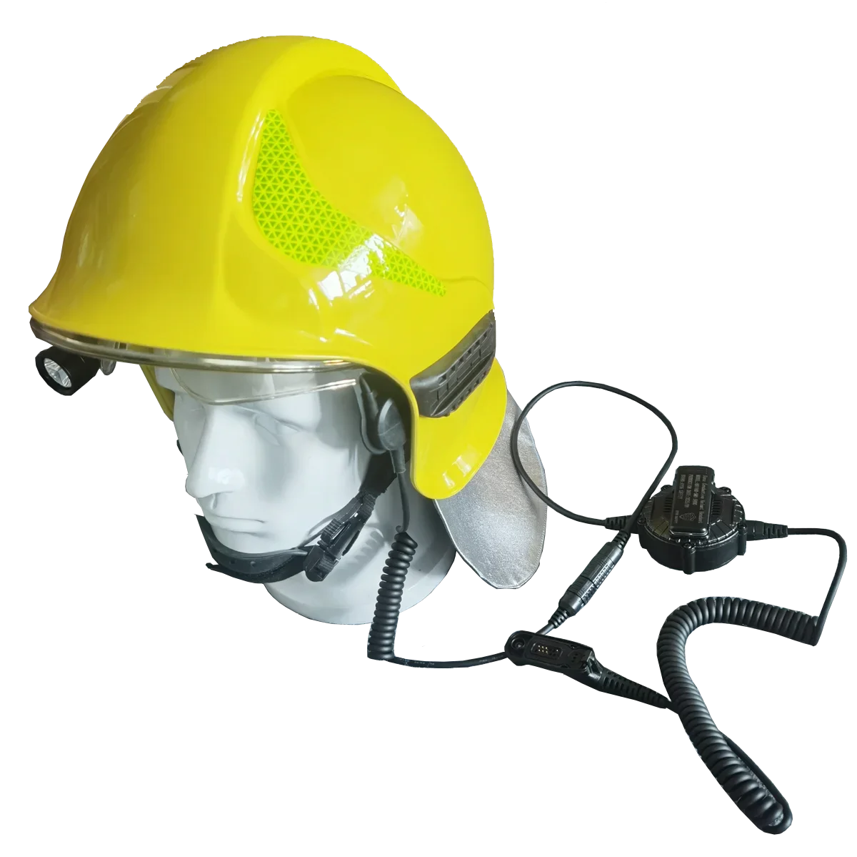 

EN 443 Standard Firefighter Communication Helmet with Bone Conduction Speaker Noise Cancelling Mic for Mining Emergency Rescue