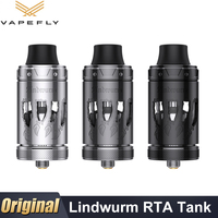 Original Vapefly Lindwurm RTA Tank 5ml Single Coil Deck DL 810 Drip Tip Electronic Cigarette Atomizer