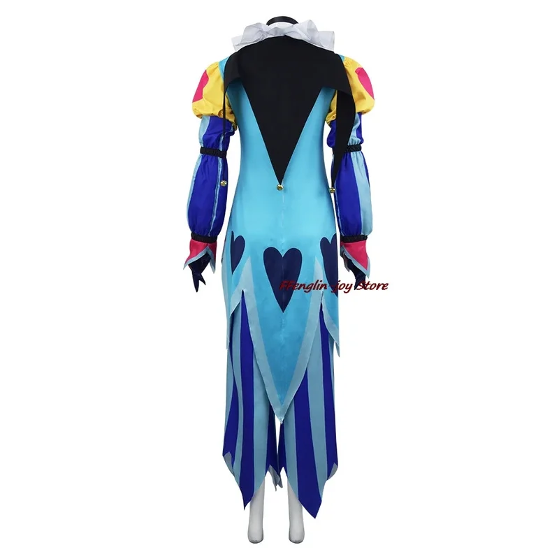 Fizzarolli kostum Cosplay topi Helluva bos Halloween setelan badut mewah Fezz ekor karnaval setelan pesta FullSet setelan Unisex XS-3XL