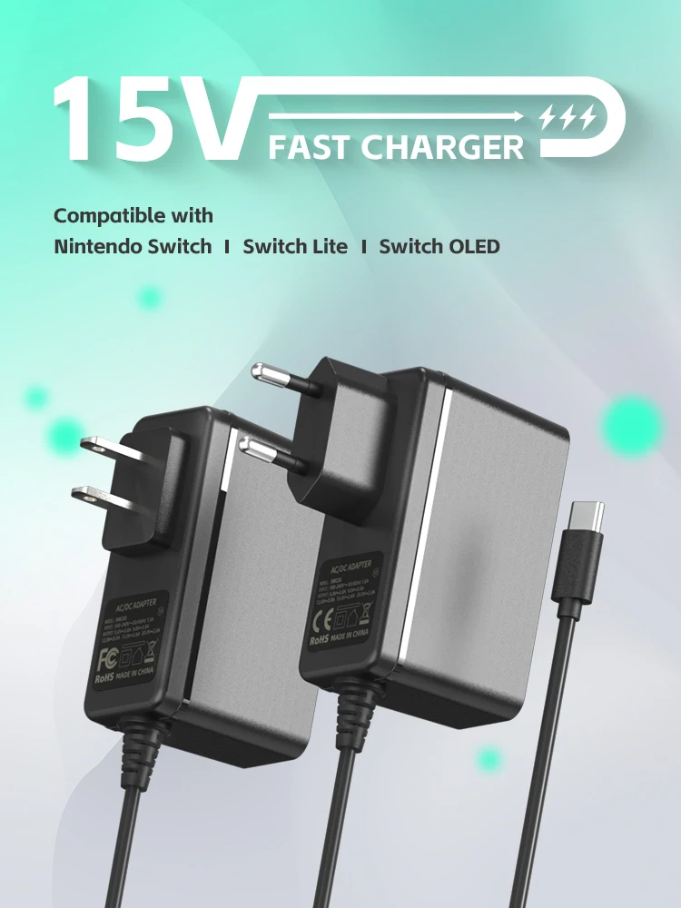 بيانات الضفدع الاتحاد الأوروبي/الولايات المتحدة التوصيل التيار المتناوب محول شاحن ل نينتندو سويتش OLED السفر المنزل شحن USB نوع C امدادات الطاقة ل نينتندو سويتش
