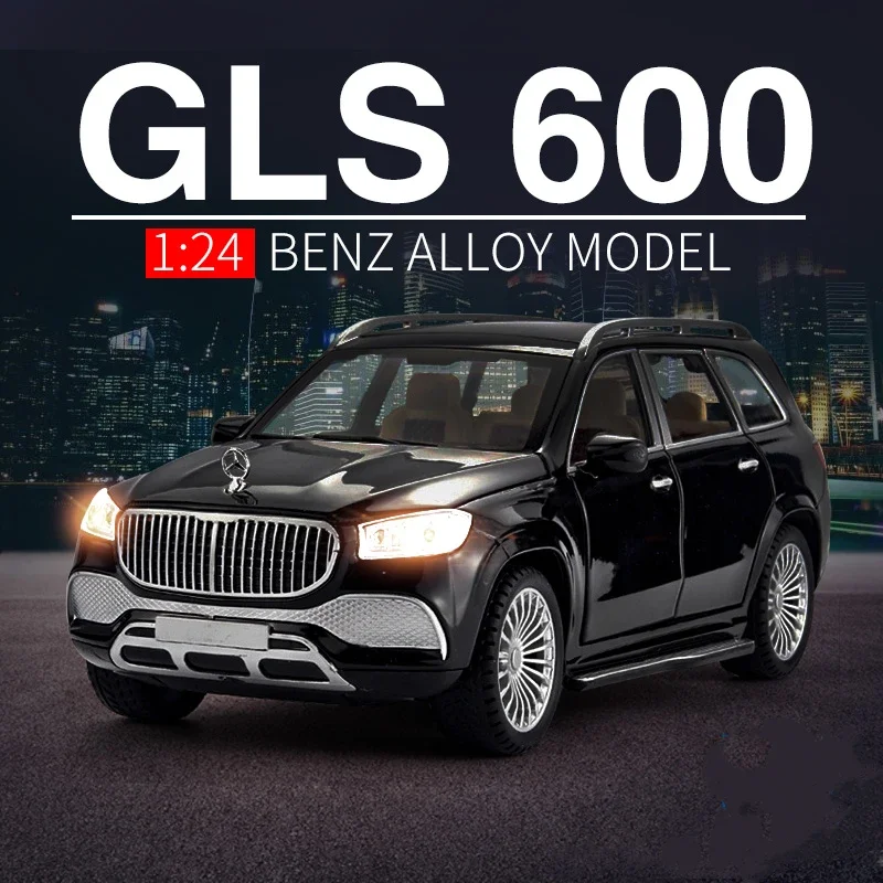 

1/24 Maybachs GLS class GLS600 Alloy Car Model Diecasts Metal Toy Car Model Collection Sound Light Simulation Car Toys Gift