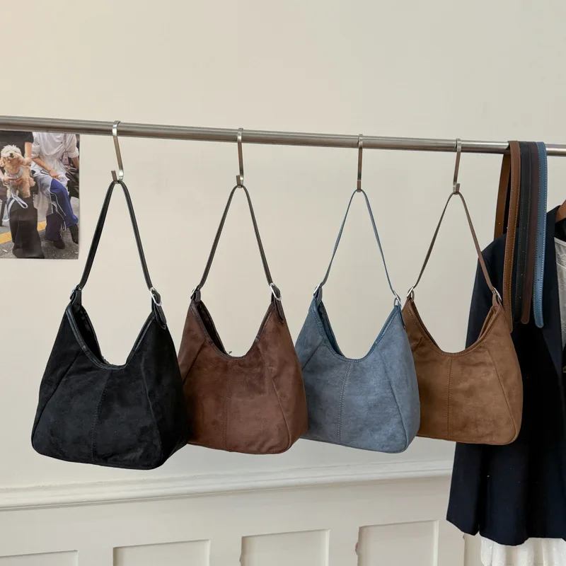 

2025 Niche Vintage Women's Shoulder Bag, Genuine Leather Large Capacity Multi-way Underarm Crossbody Purse, Retro Chic Tote