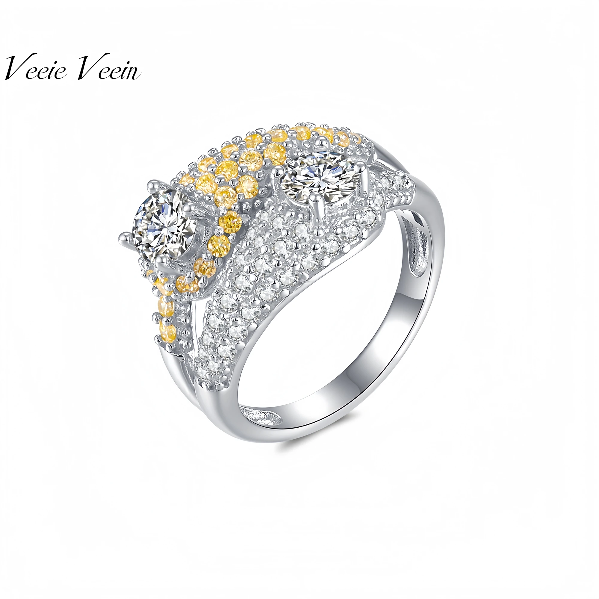 

Veeie Veein Элитный бренд Европы и Америки, стерлинговое серебро 925 пробы с инкрустацией, кольцо Mosan, сертификат GRA, женское благородное кольцо, ювелирные изделия