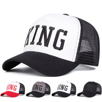 Unisex KING Letter Embroidery Baseball Net Caps Spring and Summer Outdoor Adjustable Casual Hats Sunscreen Hat