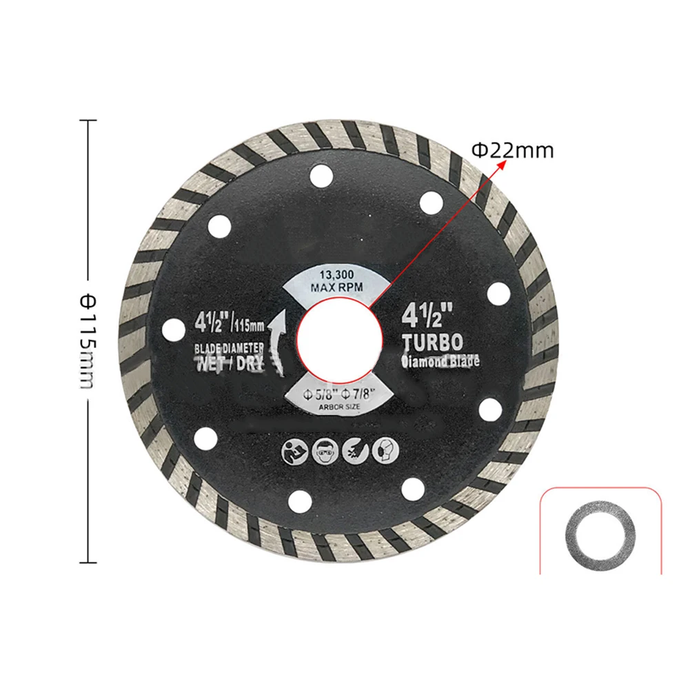 Como imagen de diámetro Mm disco de corte de diamante azulejo hoja Turbo disco de corte de ladrillo placa de ladrillo de piedra corte rápido Mm
