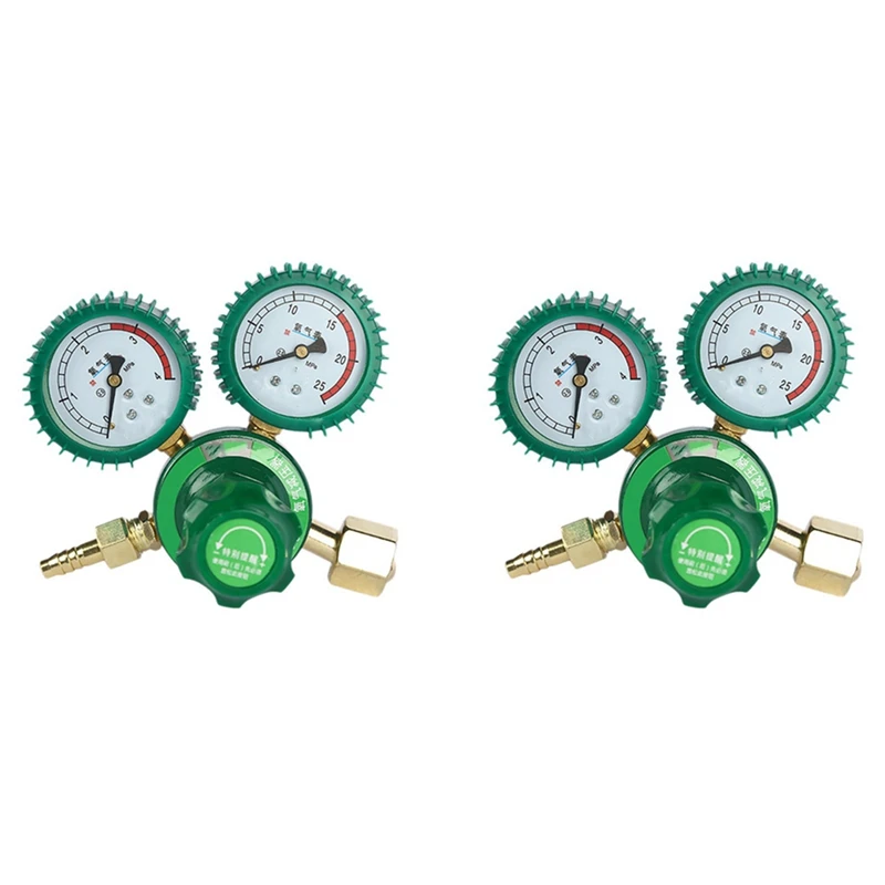 

M12K-2X Oxygen Gas Bottle Regulators O2 Reducing Pressure Inhaler Acetylene Double Gauge Regulator Oxygen Tank Regulator
