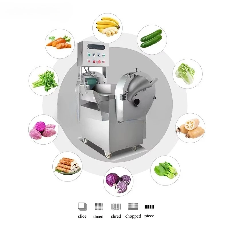High Quality New 220V Automatic Multifunctional Vegetable Fruit Cutting Machine Industrial Stainless Vegetable Processing Plant