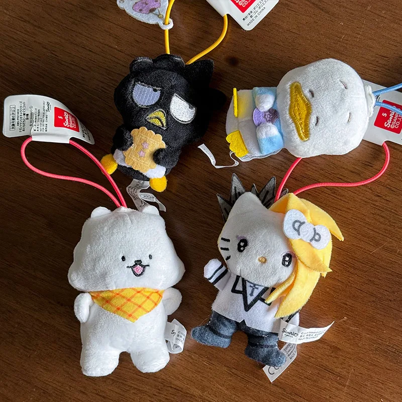 

10cm Kawaii AP Duck BADBADTZ-MARU Rock HelloKittys Cute Girls Heart Plush Doll DIY Bag Accessory Toy Key Chain Decoration Gift