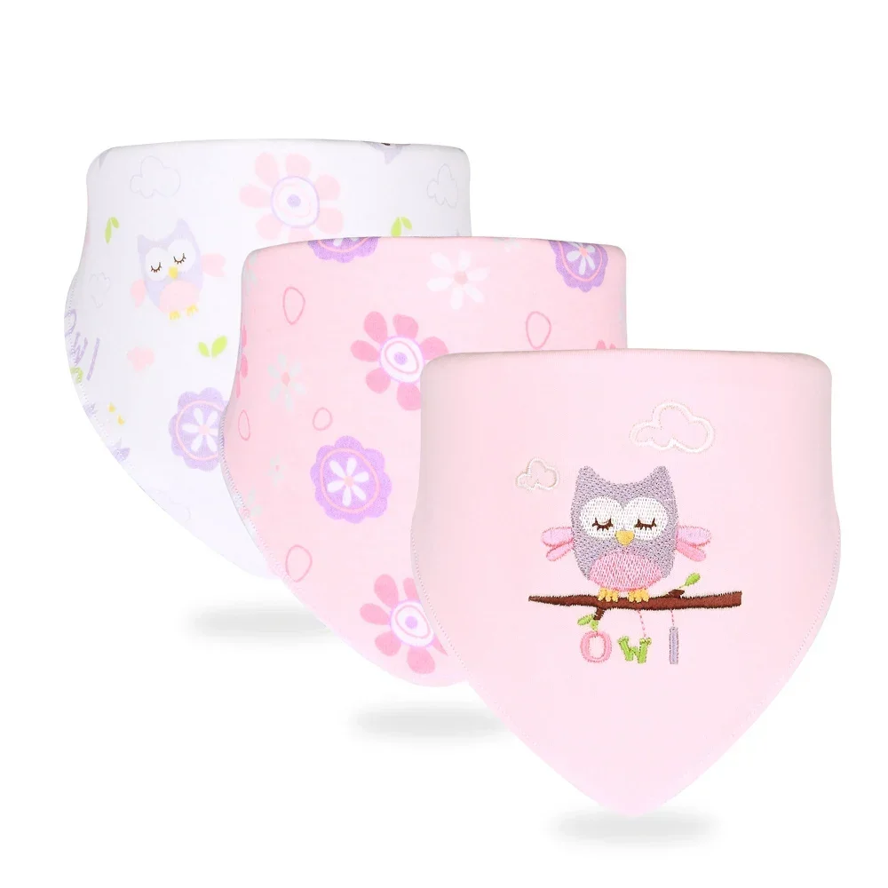 

3 шт./компл., детские нагрудники высокого качества, двухслойные хлопковые детские полотенца со слюной для маленьких мальчиков и девочек, милые детские нагрудники, бандана, ткань для отрыжки