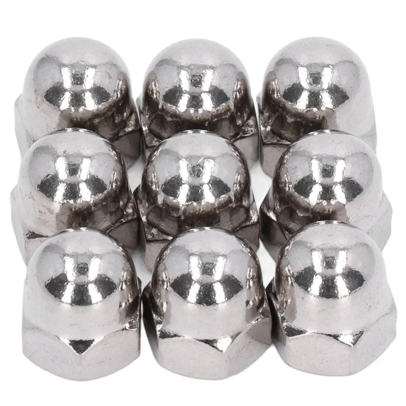 

50Pcs Cap Nut 304 Stainless Steel Fastener Accessory Set Kit for Maintenance RepairM8